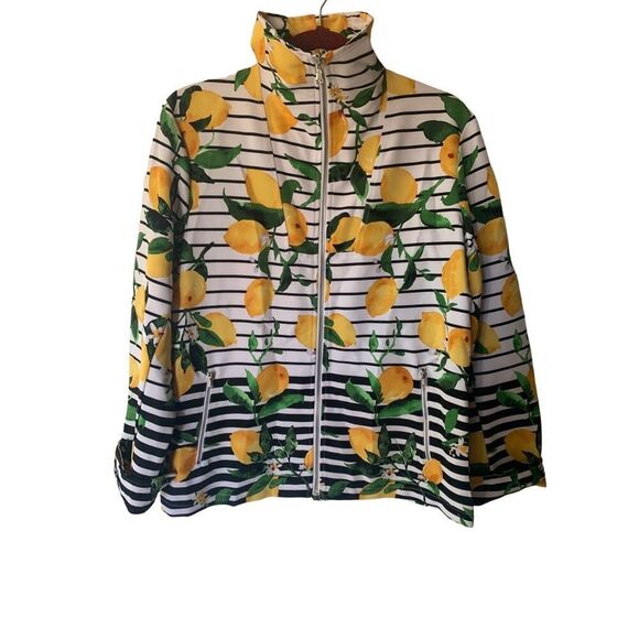 Erin London Sz Small Lemon Light Zippered Jacket - Picture 1 of 10